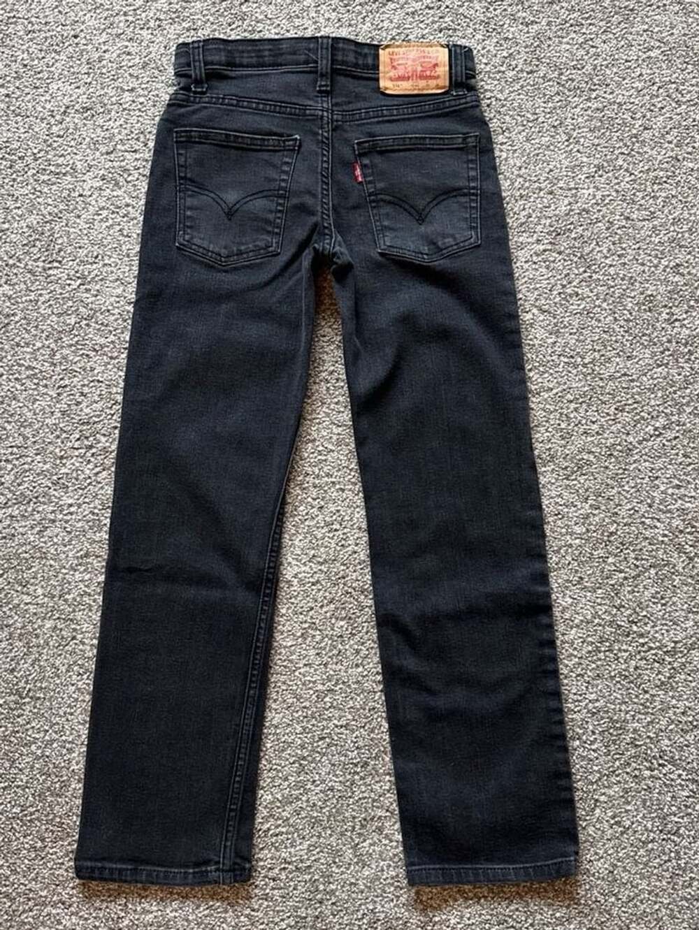 Levi's 514 Boys Straight Fit Performance Jeans Washed Black Size 10 Reg